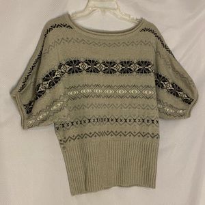 Sweater Project Short Sleeve Silver & Gray Sweater